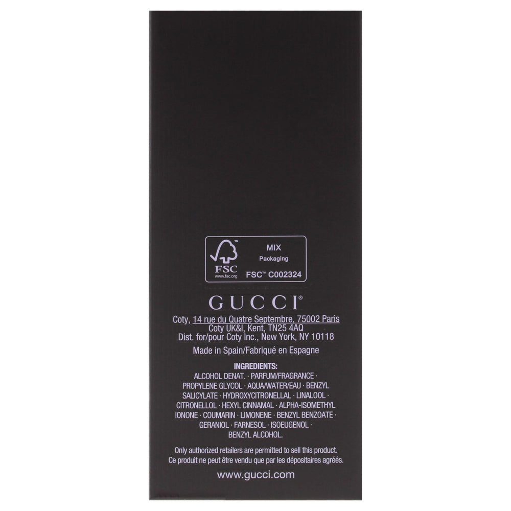 Gucci Flora Gorgeous Magnolia tester card educates shoppers about garden-inspired notes.