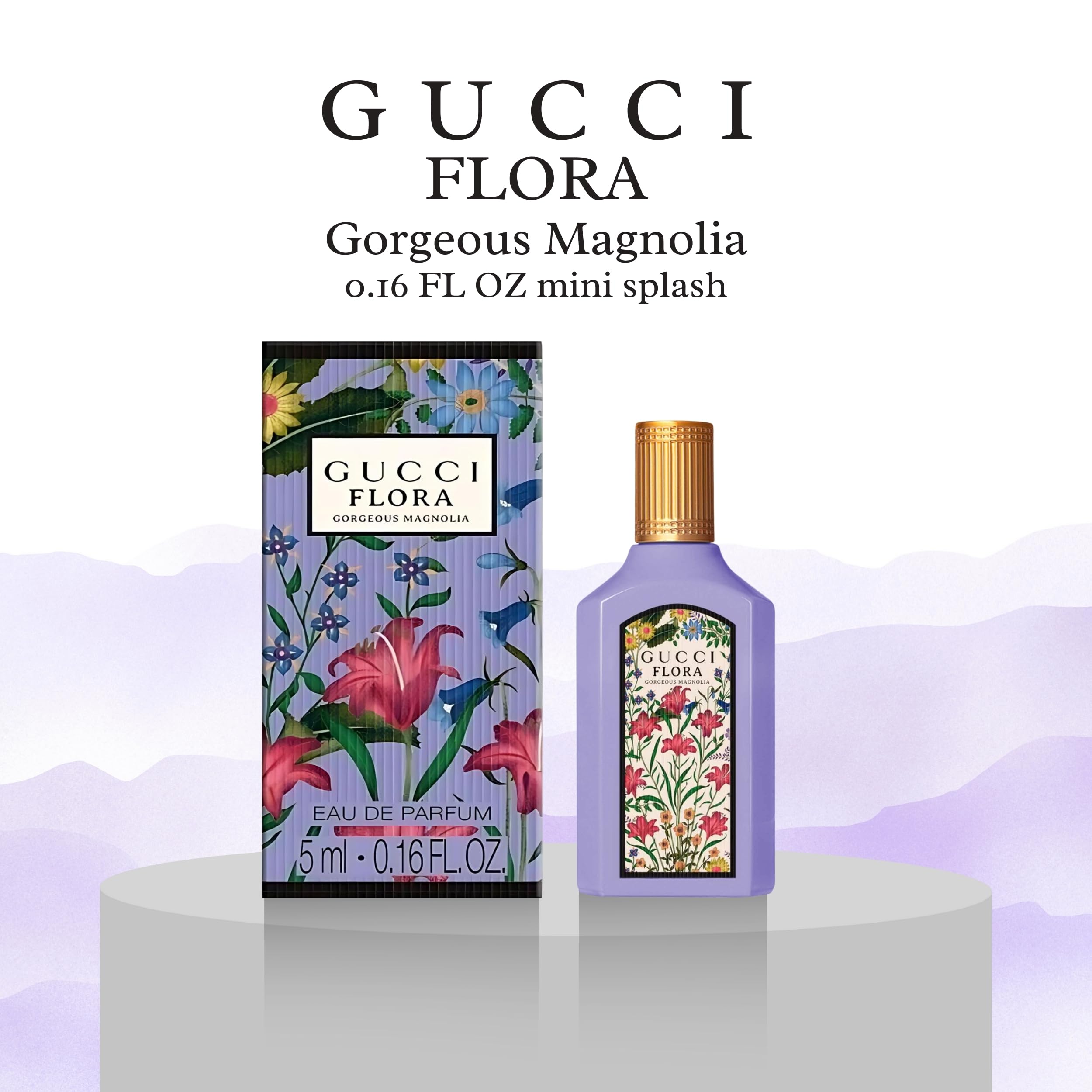 Gucci Flora Gorgeous Magnolia travel-size packaging ideal for purse carry.