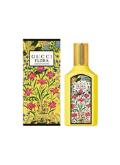 Gucci Flora Gorgeous Orchid packaging box closeup, gift-ready presentation.