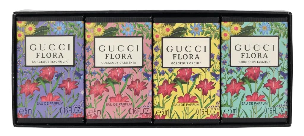 Gucci Flora Orchid Jasmine mini EDP captures bright floral notes for day-to-night use.