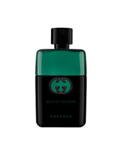 Gucci Guilty Black Essence bottle front signals bold daily style.