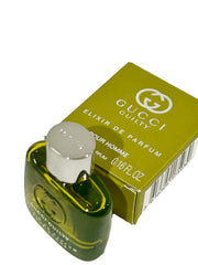 Gucci Guilty Elixir mini packaging highlights premium branding for gifting.