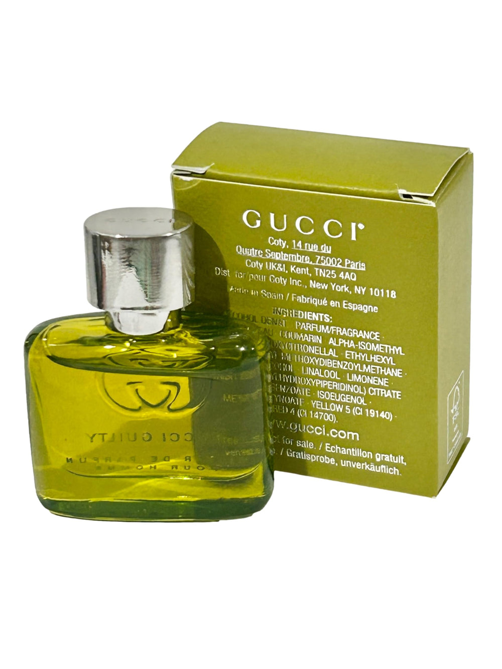 Gucci Guilty Elixir mini travel case pairs with trips and daily use.
