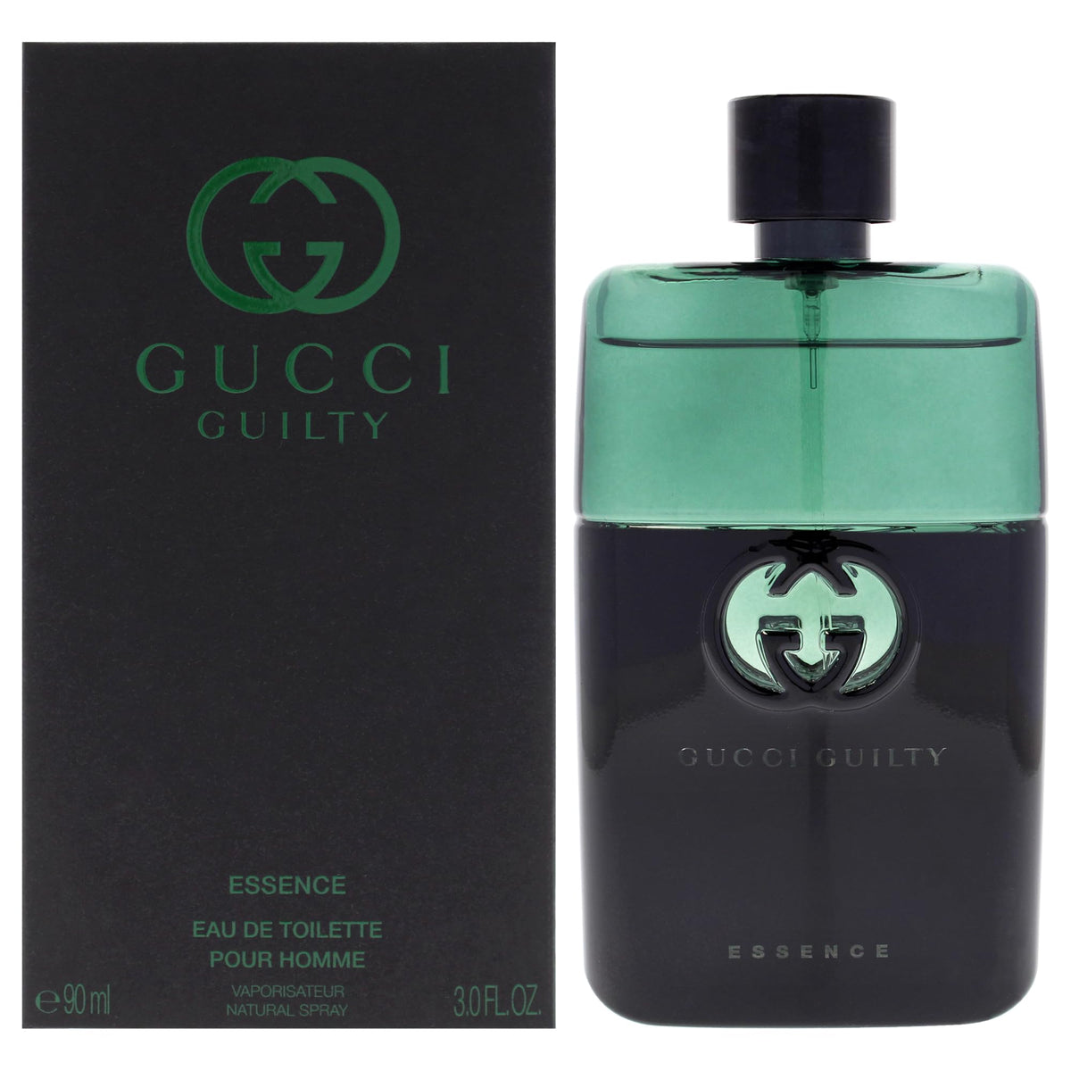 Gucci Guilty Essence for Men bottle-front highlights elegant design for daily wear.