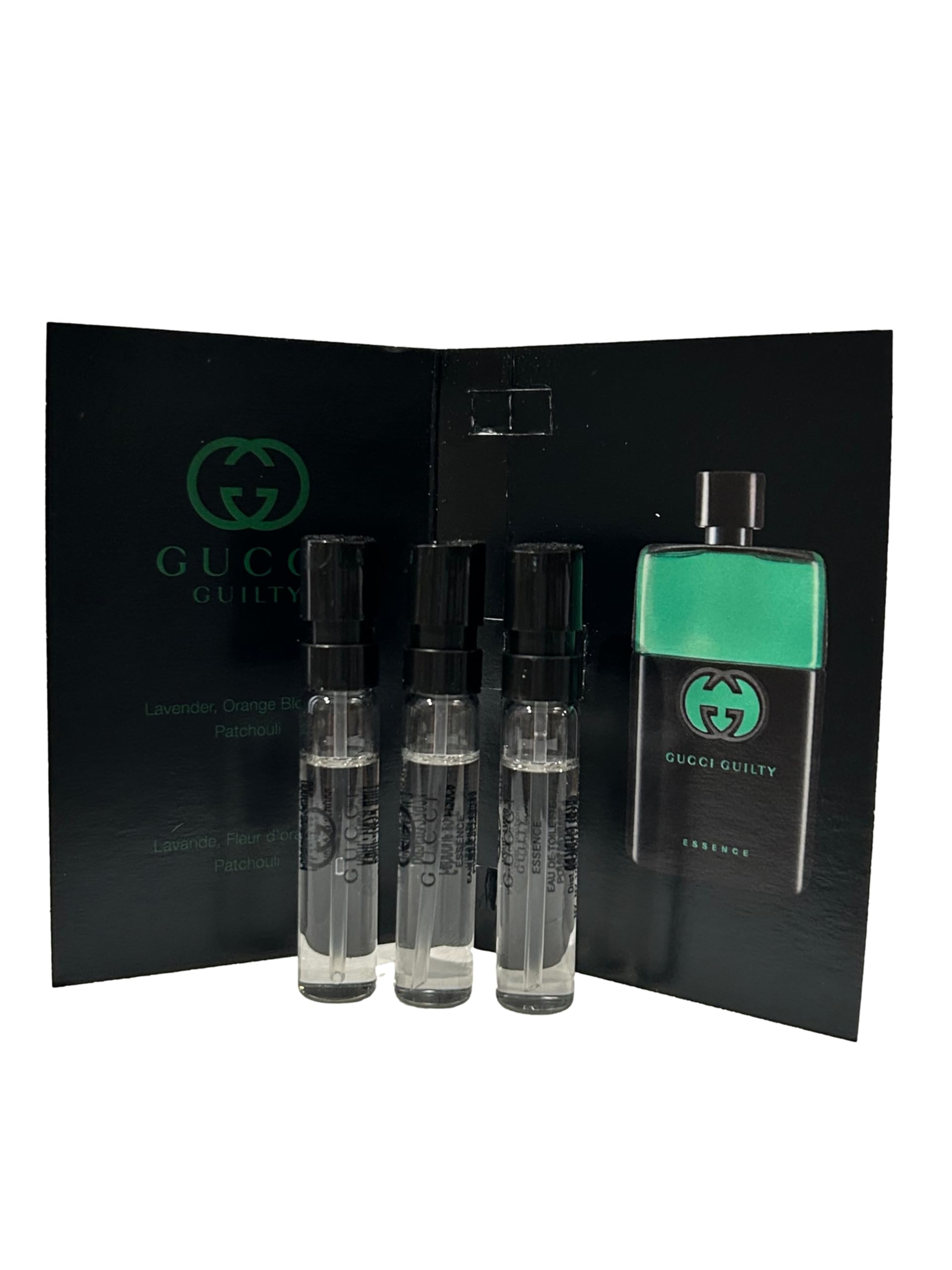 Gucci Guilty Essence set of 3 packaging perfect for sampling.