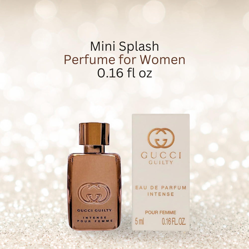 Gucci Guilty Intense mini splash top notes illustration highlights mandarin and pink pepper.