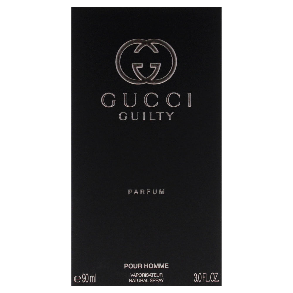 Gucci Guilty Men bottle cap detail communicates luxury craftsmanship and refined branding.