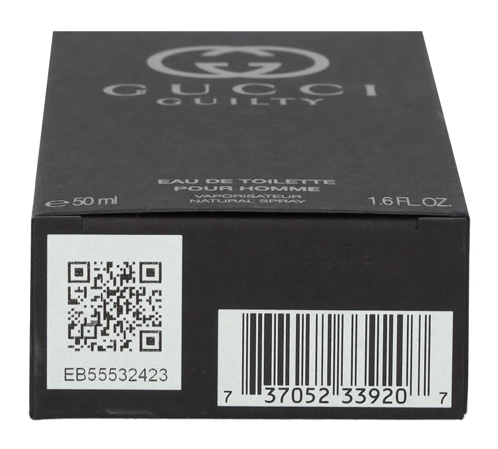 Gucci Guilty Men EDT spray action demonstrates easy application for on-the-go routines