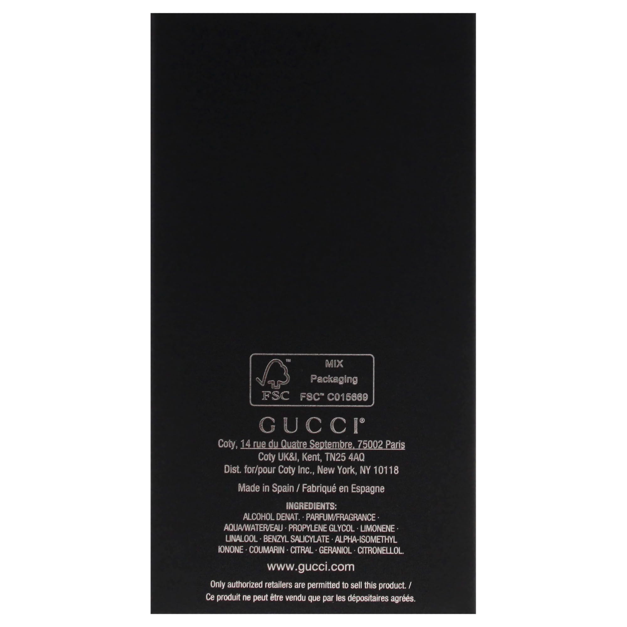 Gucci Guilty Men close-up spray action suggests easy, on-the-go scenting.