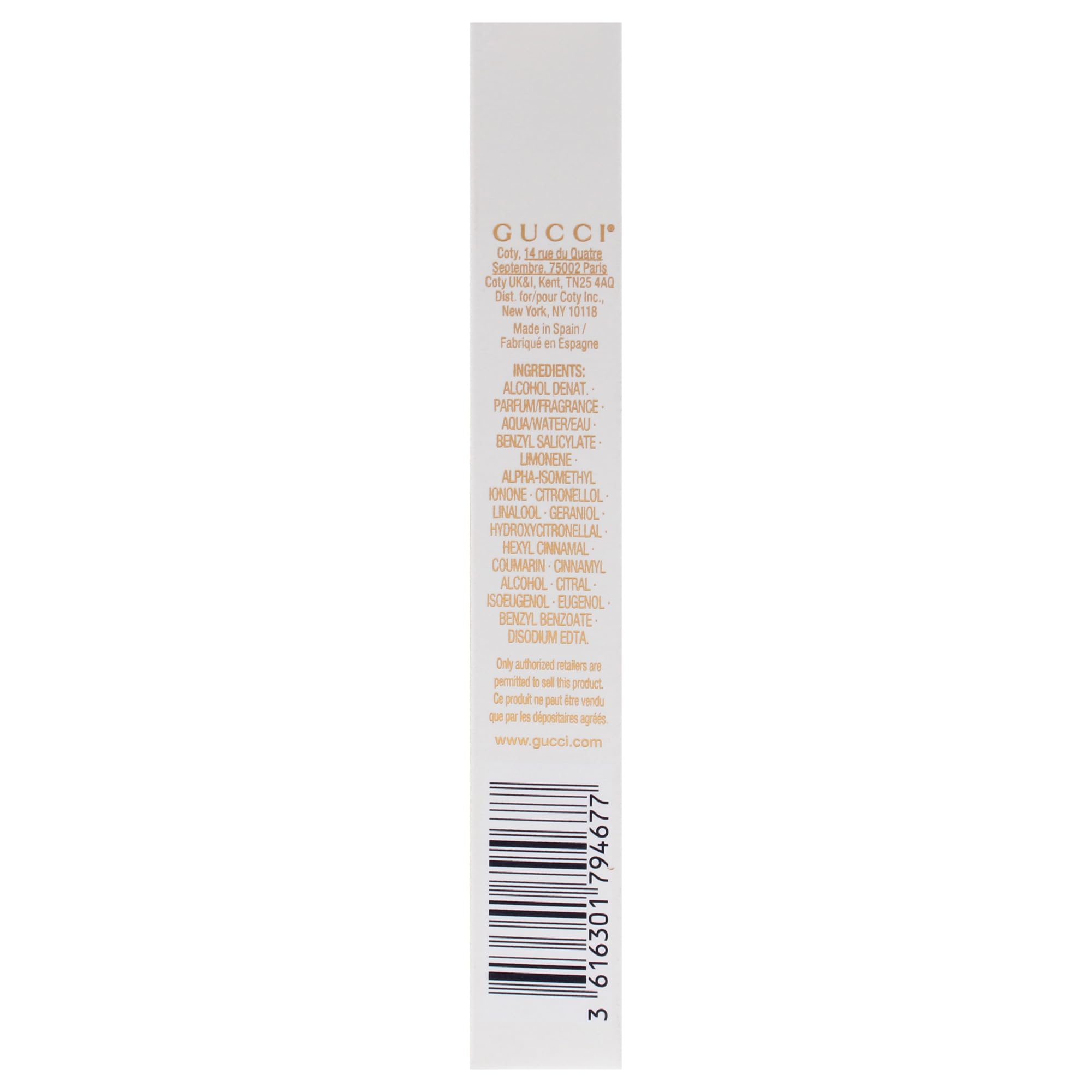 Gucci Guilty Pour Femme Intense lychee note closeup highlights fruity floral character.