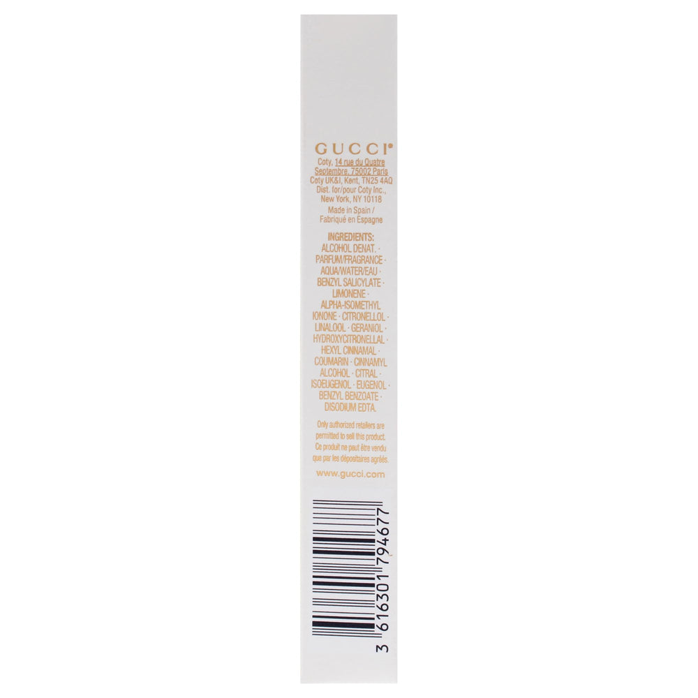 Gucci Guilty Pour Femme Intense lychee note closeup highlights fruity floral character.