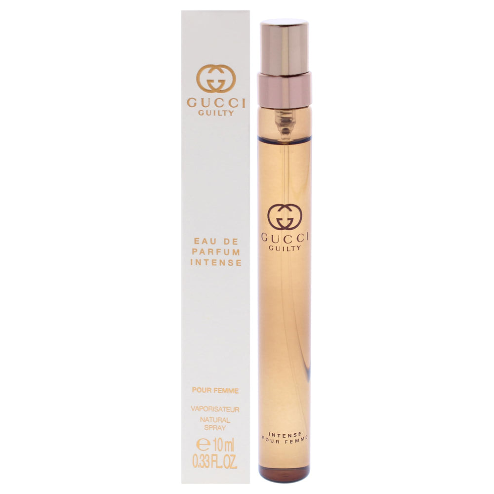 Gucci Guilty Pour Femme Intense mini bottle for on-the-go luxury.