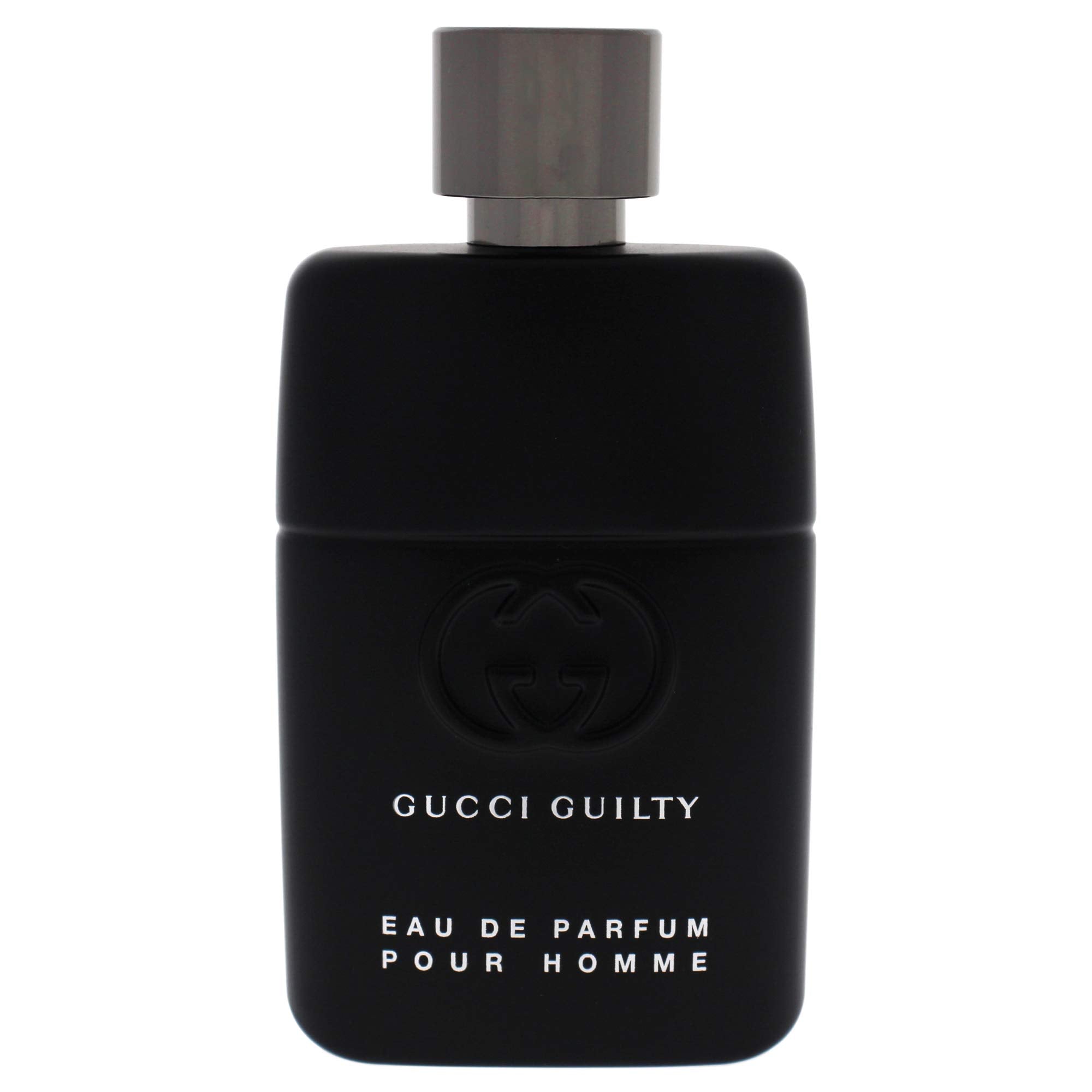 Gucci Guilty Pour Homme bottle side profile showing modern masculine style