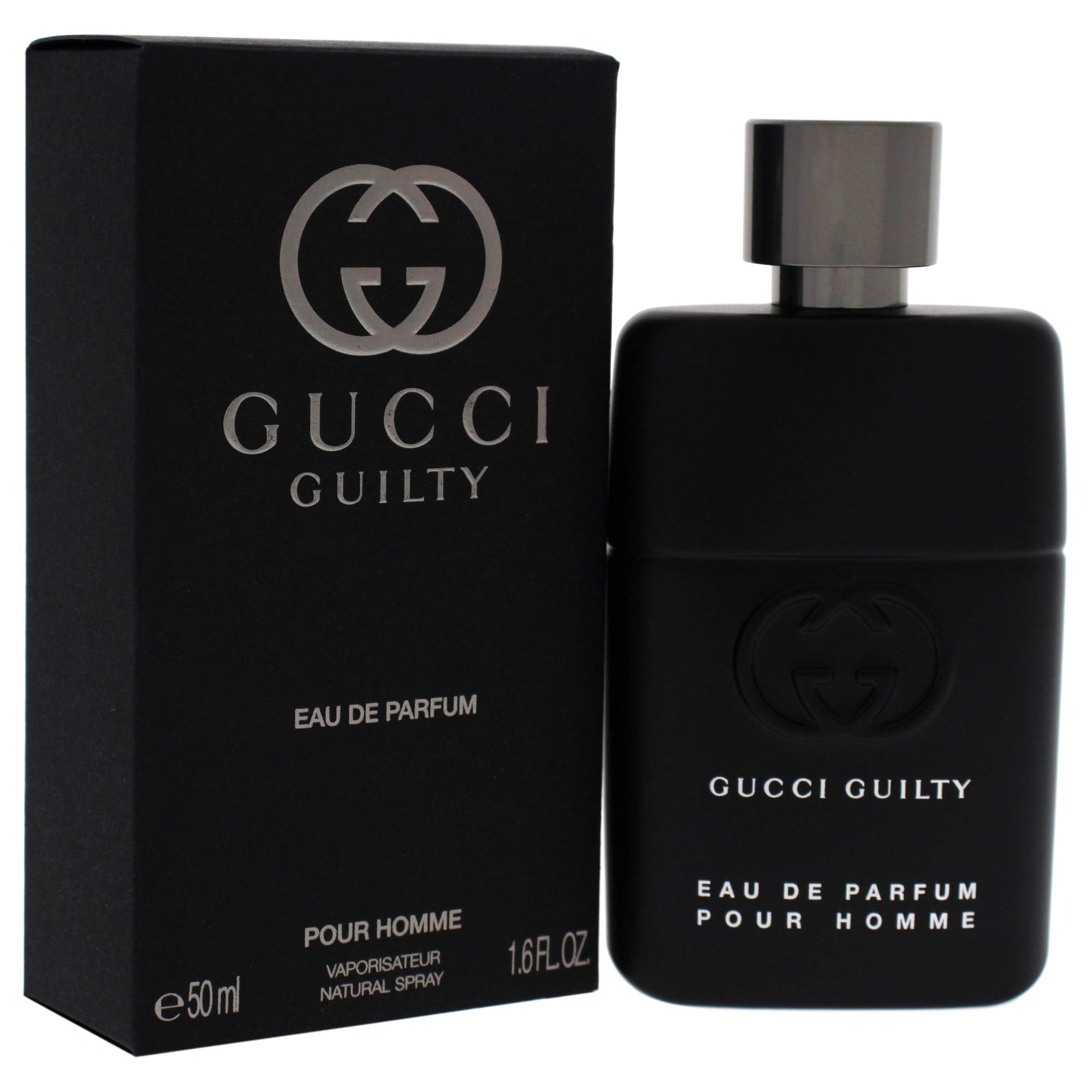 Gucci Guilty Pour Homme EDP spray close-up highlighting versatile scent use