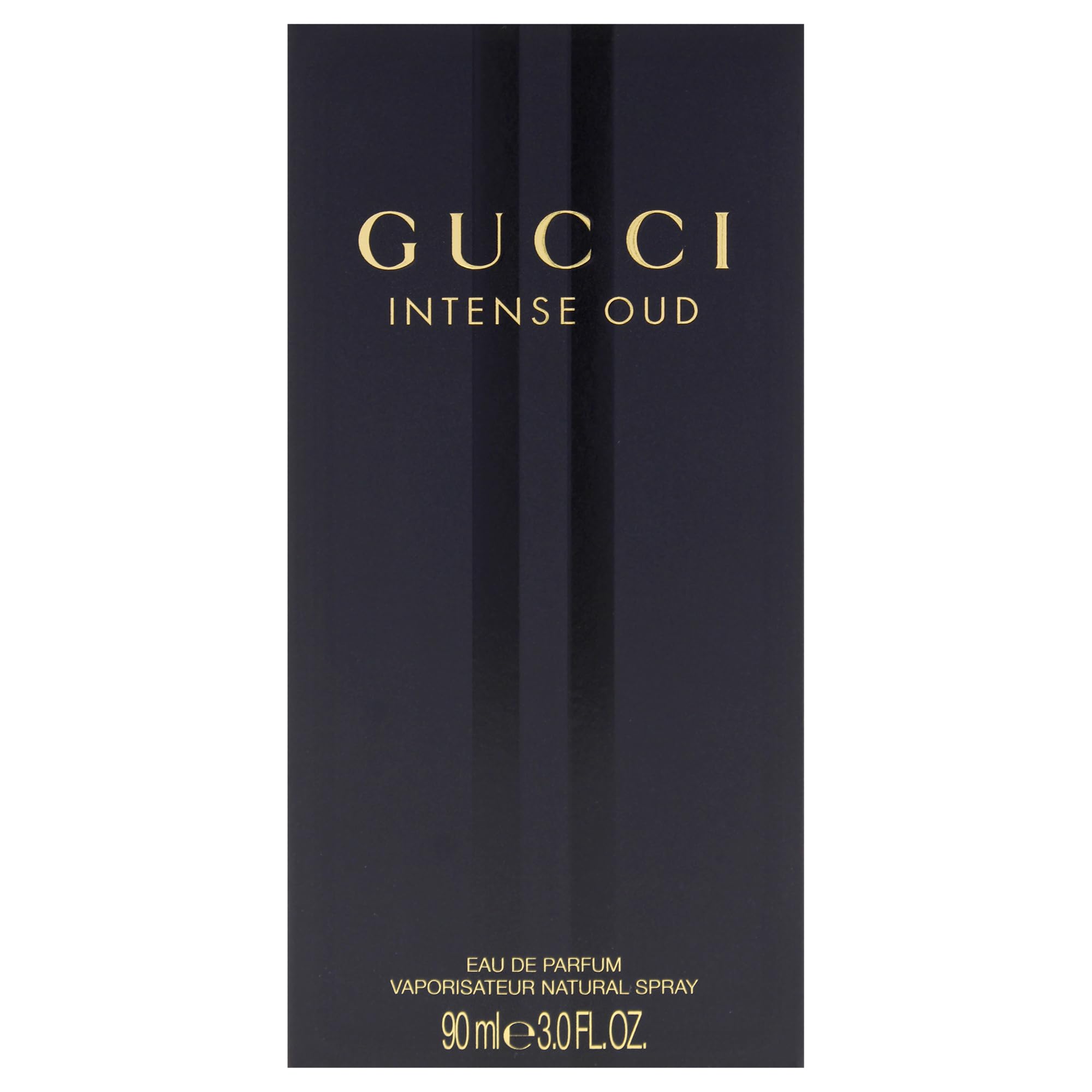 Gucci Intense Oud bottle with amber hue and leather notes