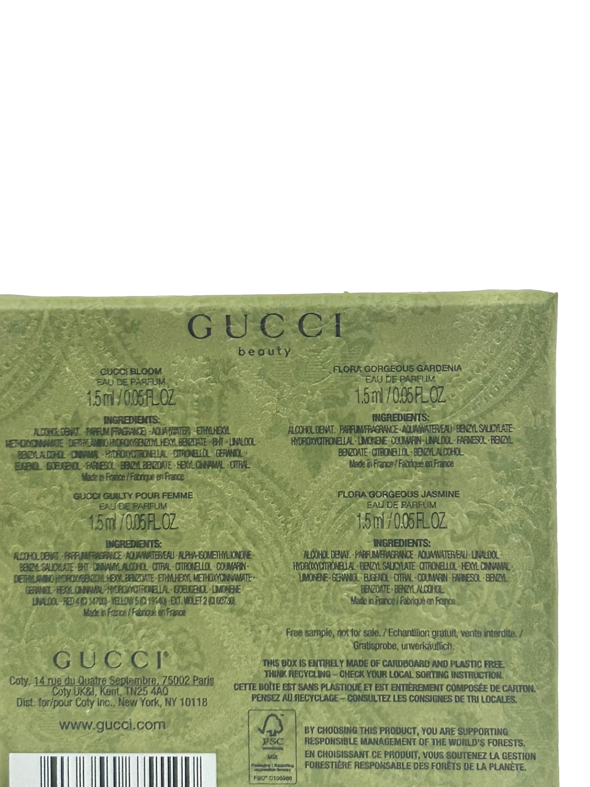 Gucci Flora Gorgeous Jasmine spray pour for radiant, uplifting daytime wear.