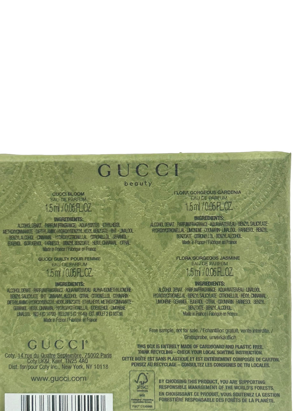 Gucci Flora Gorgeous Jasmine spray pour for radiant, uplifting daytime wear.