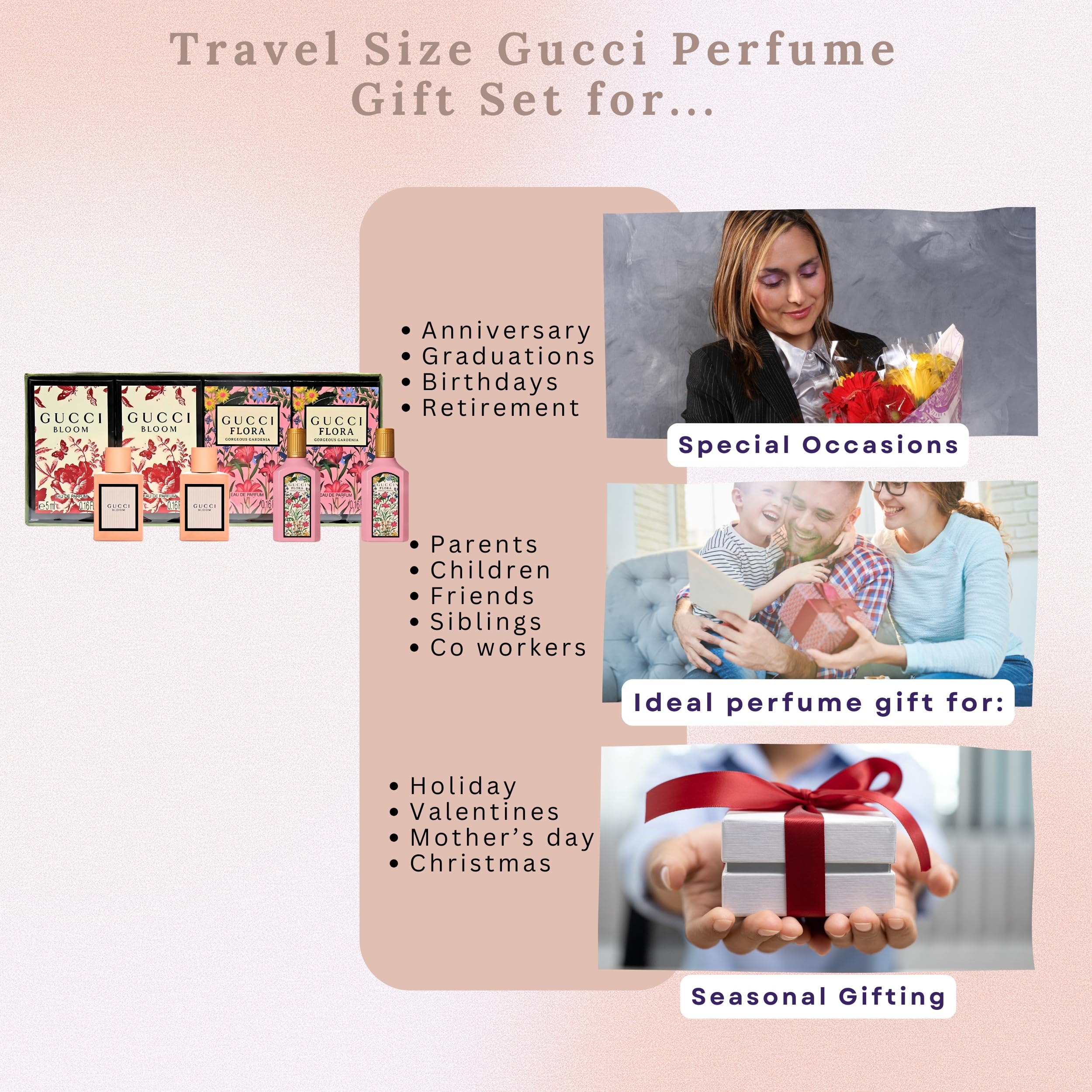 Gucci scent sampler set includes two florals for mood-matching.
