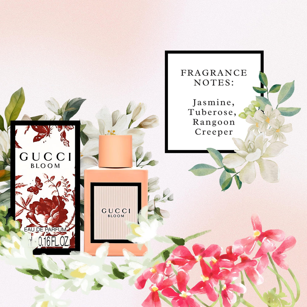 Gucci mini perfume collection in a compact travel case.