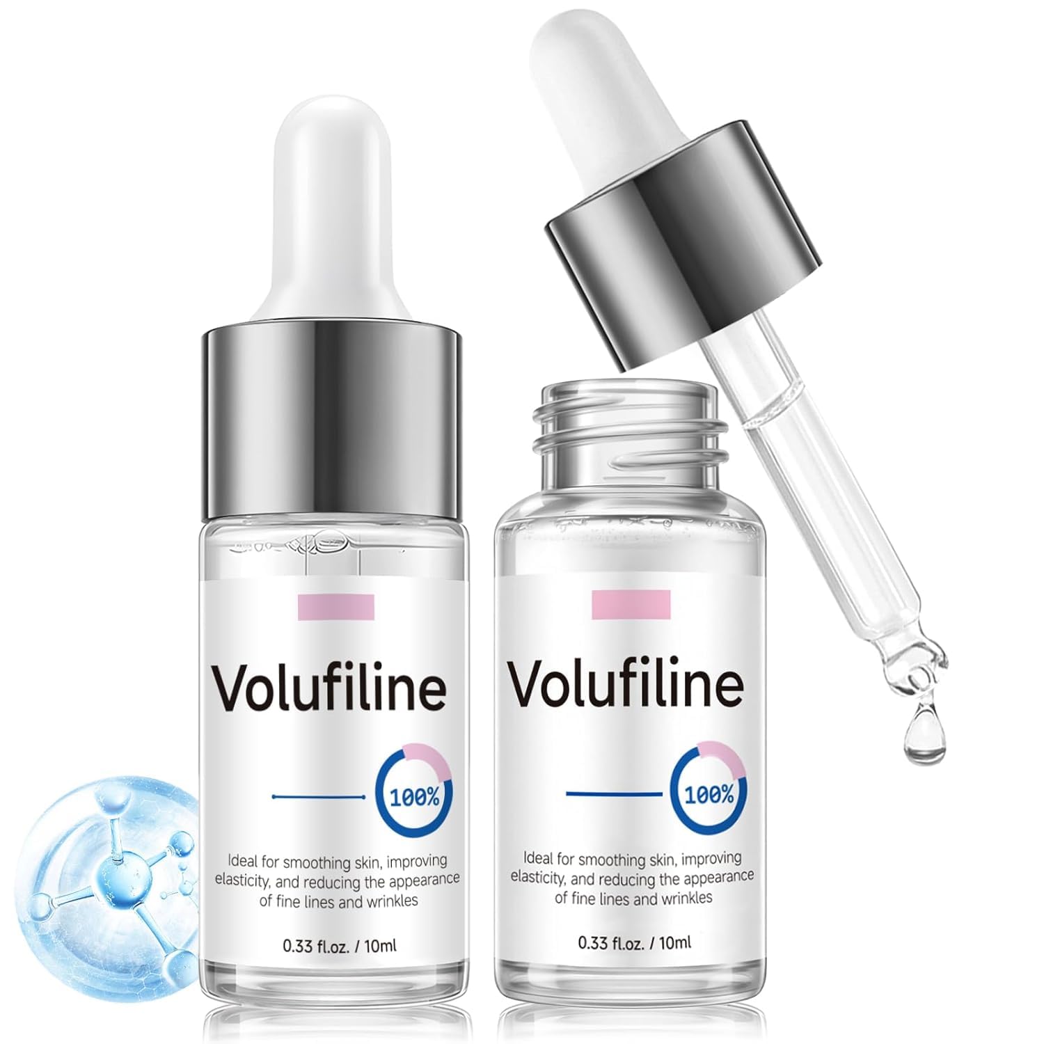 GUDE GUDE Volufiline serum bottle shows concentrated formula for smooth skin.