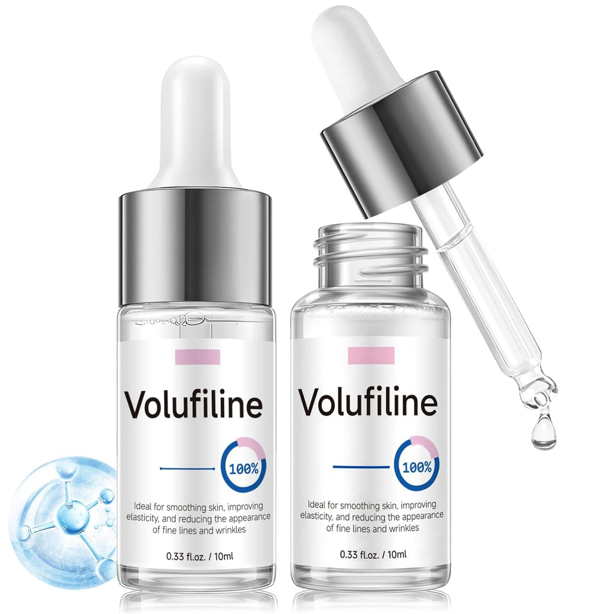 GUDE GUDE Volufiline serum bottle shows concentrated formula for smooth skin.