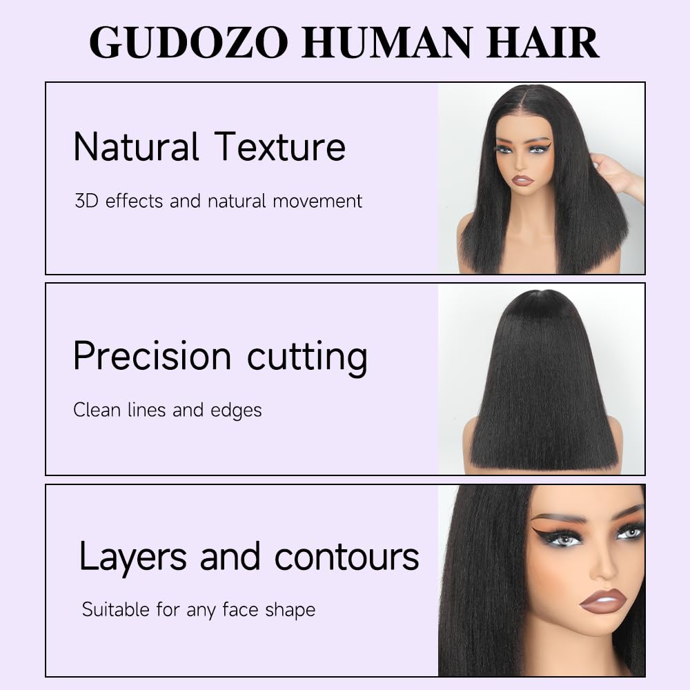 GUDOZO HD lace front 9x6 wig enables seamless skin blend and breathable comfort.