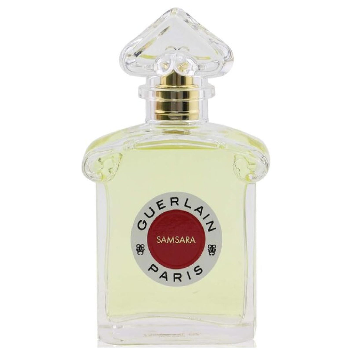 Guerlain Samsara bottle top view highlights timeless luxury for daily rituals