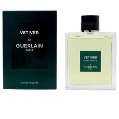 Guerlain Vetiver EDT bottle showcasing woody aromatic scent for refined daytime wear.