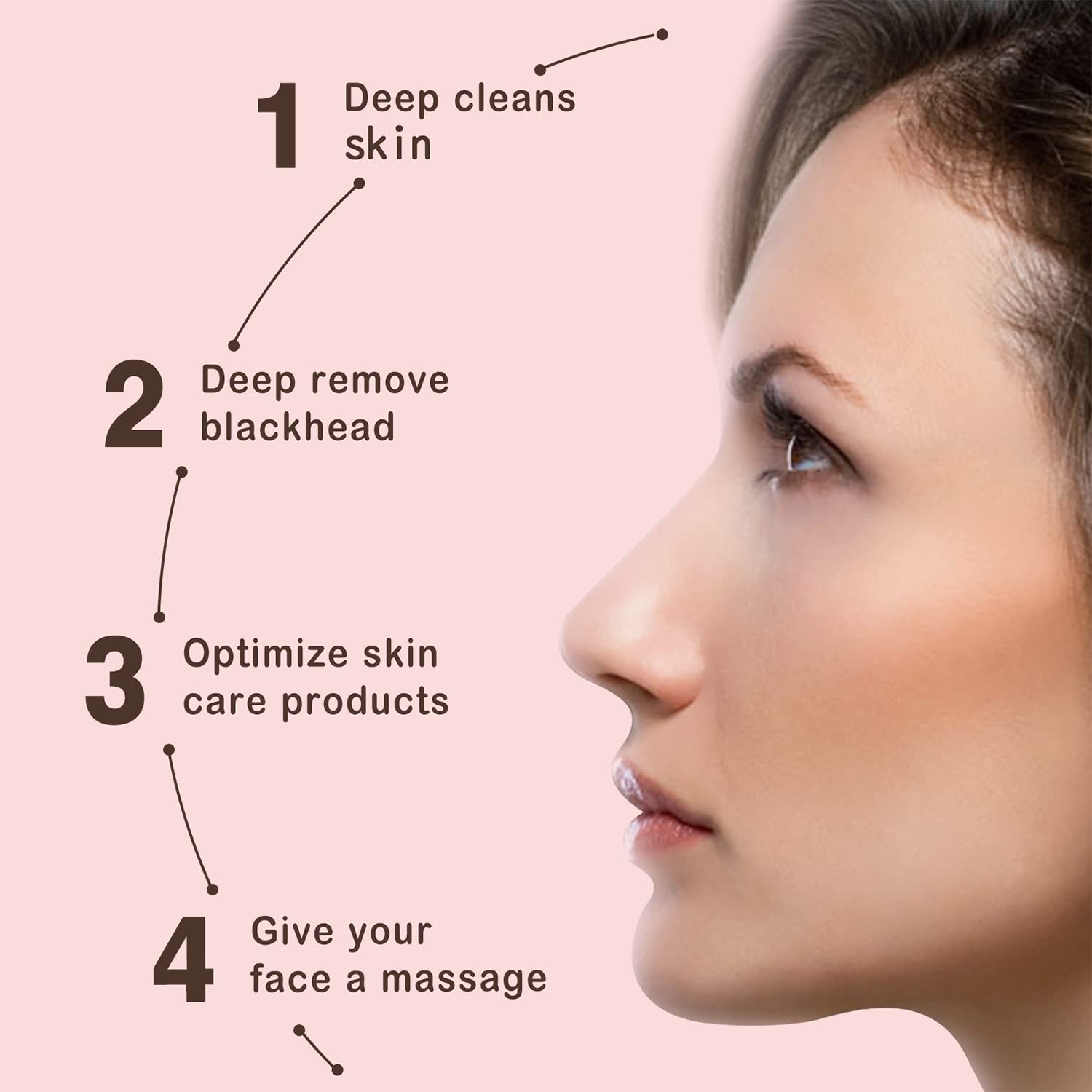 GUGUG Skin Scrubber closeup pore-cleanse detail on skin