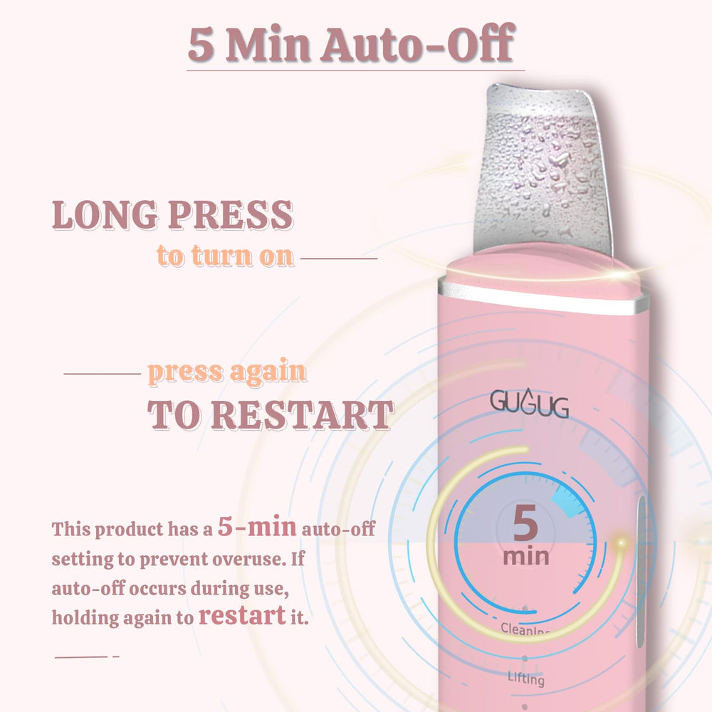 GUGUG Skin Scrubber Ion Minus mode helps with product absorption.