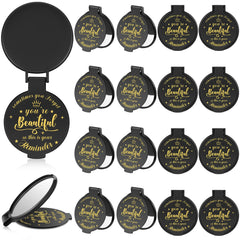 Gulfmew Espejo compacto de bolsillo de 18 piezas, ideal para retoques rápidos en la cartera.