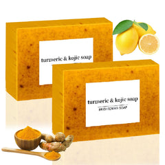 Guluxly Lemon Turmeric Soap closeup showing natural ingredients and fresh lather for cleansing
