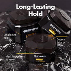 Gummy Professional Plus Hair Gel close-up on curly hair showing defined curls without flakes
