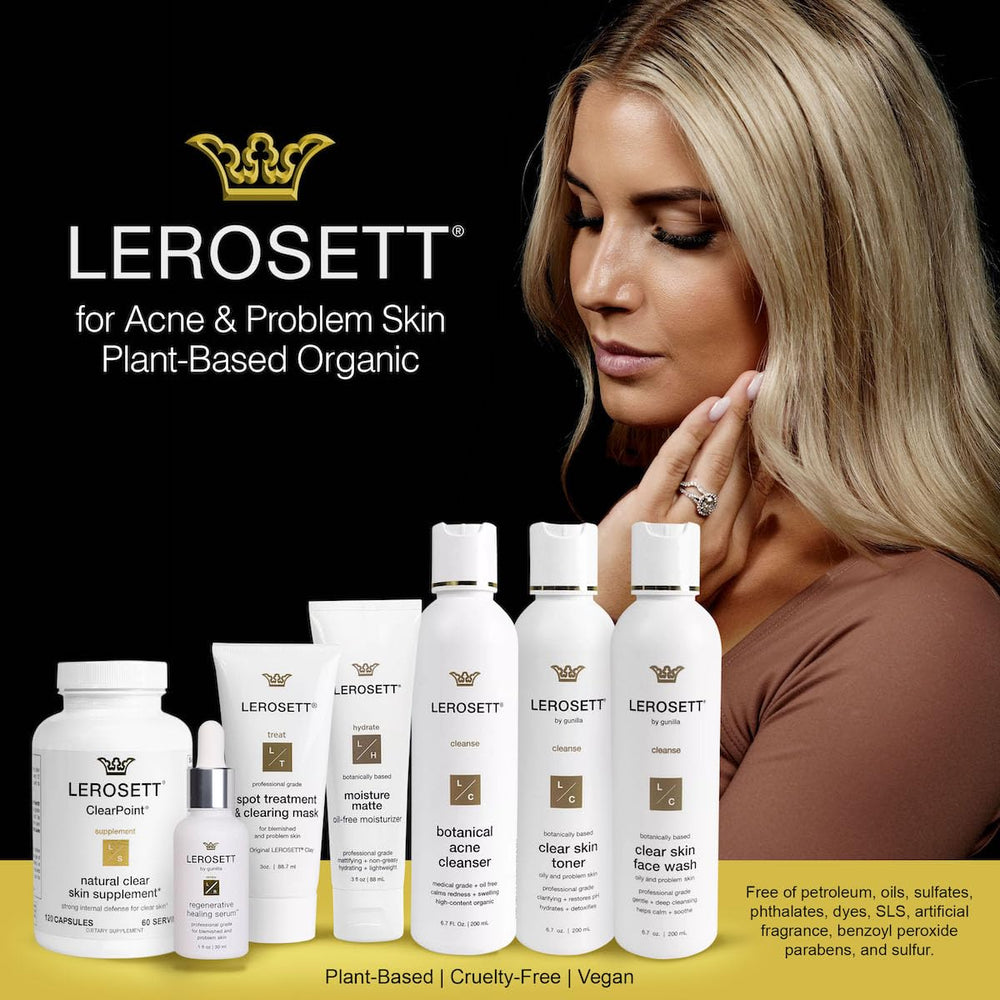 Gunilla Of Sweden LEROSETT cruelty-free badge visible beside jar.