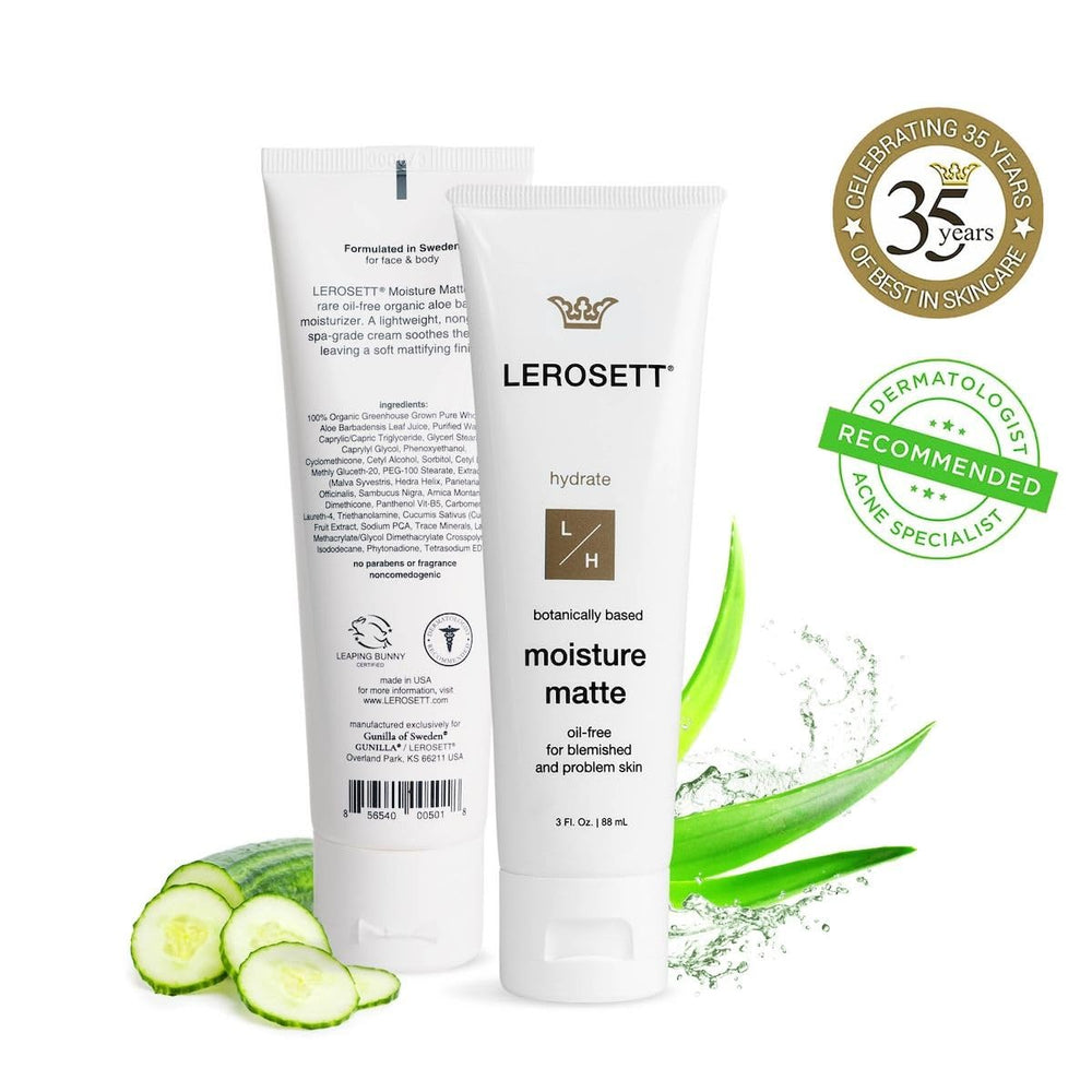 Gunilla Of Sweden LEROSETT vegan and cruelty-free badge signals ethical skincare.