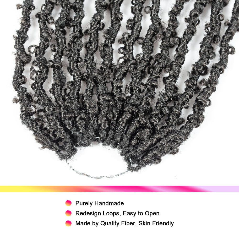 GUOHUI butterfly locs soft, low-temperature synthetic fiber feel.