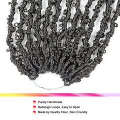 GUOHUI butterfly locs soft, low-temperature synthetic fiber feel.
