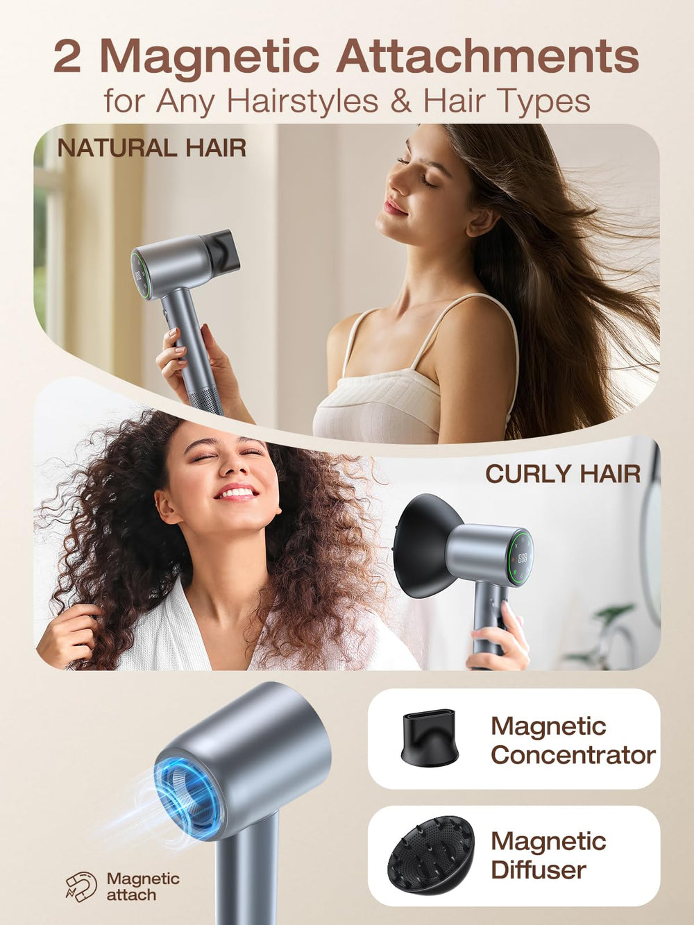 Guowo compact lightweight design fits neatly on your vanity and travel bag.