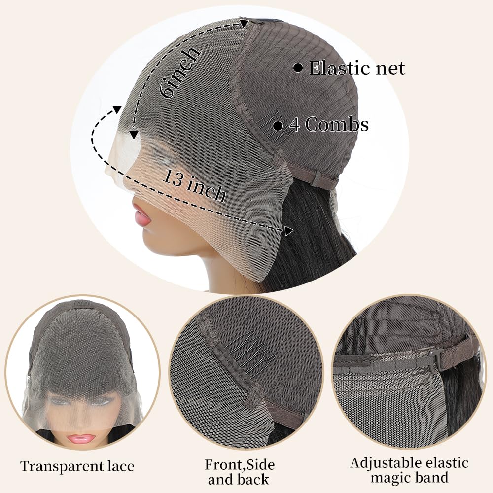 Gurdan glueless cap with adjustable straps for a secure, comfortable fit.