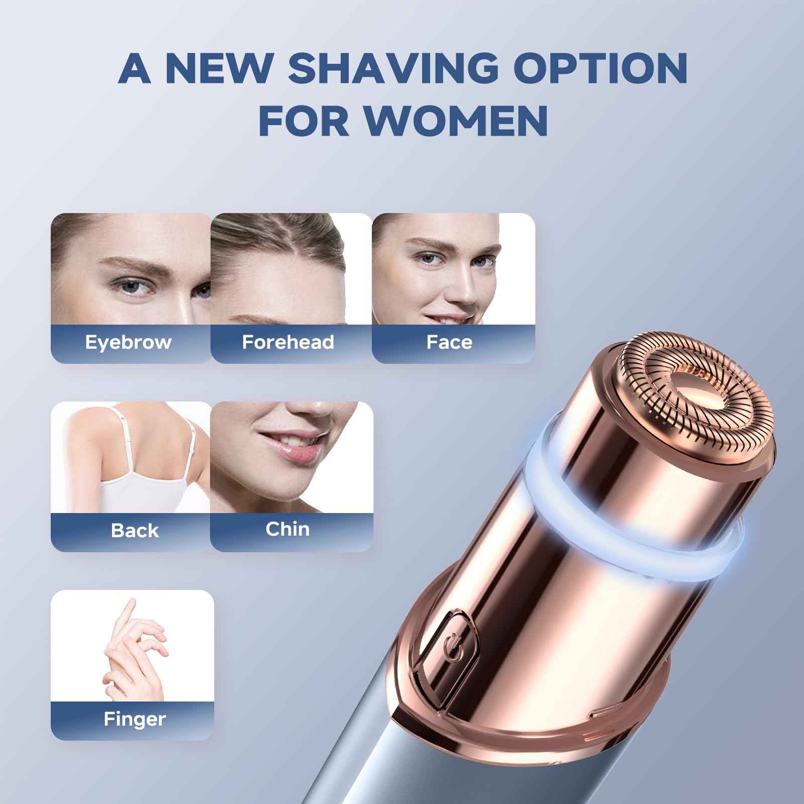 Gurelax 2-in-1 design for lip and chin hair trimming