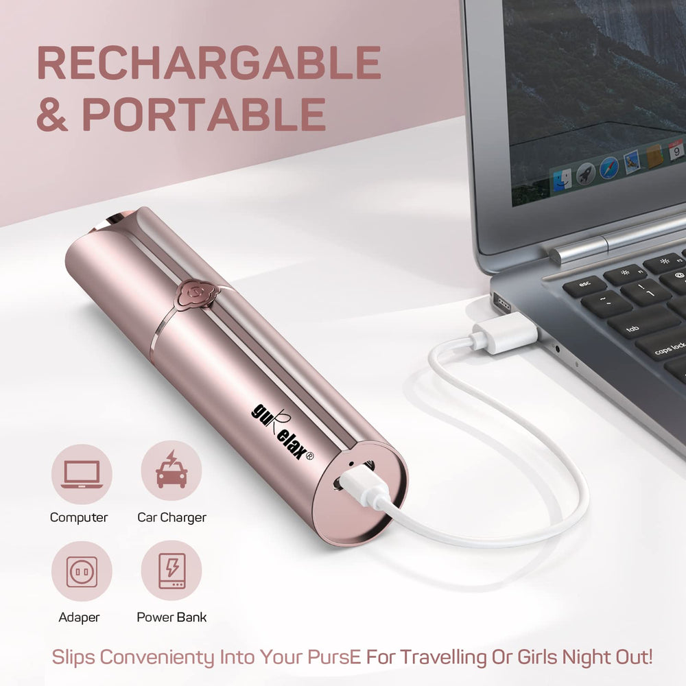 Gurelax butterfly-technology head delivers gentle hair removal and smooth skin contact.