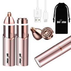 Gurelax eyebrow and facial trimmer with built-in mirror for precise on-the-go grooming.