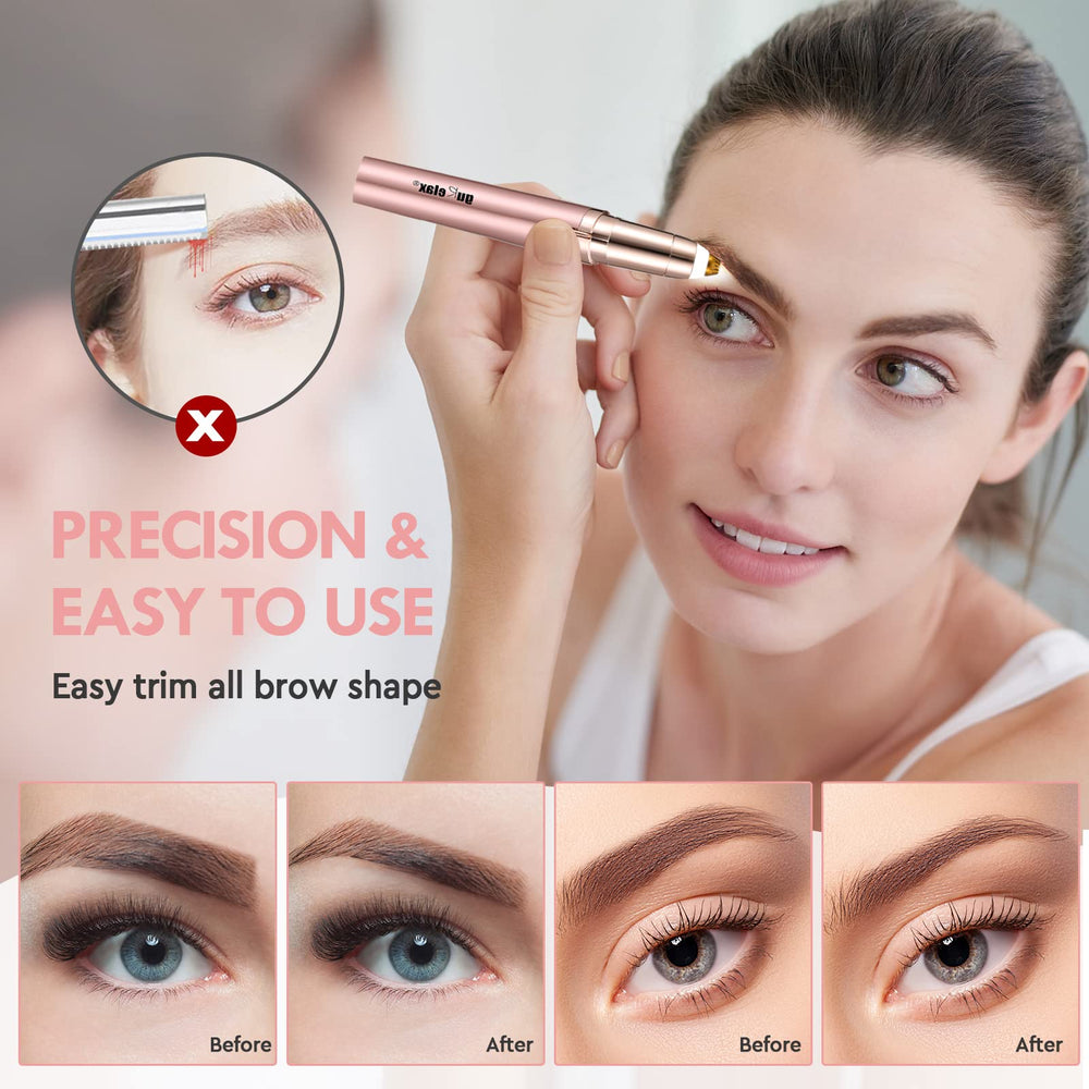 Gurelax rose gold trimmer rechargeable via USB for everyday maintenance.