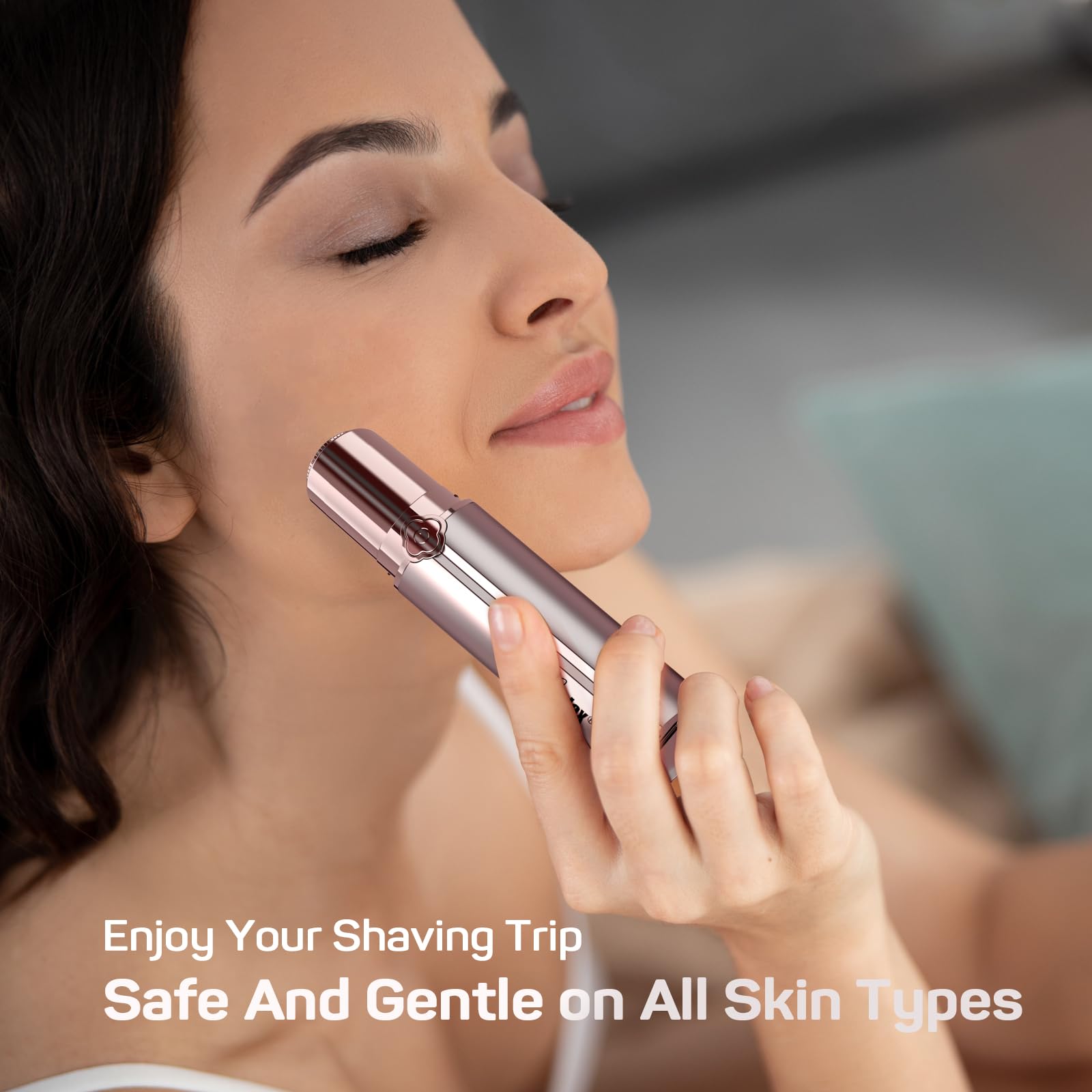 Gurelax facial hair remover beside travel case for on-the-go skincare