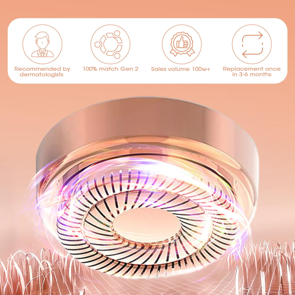 Gurelax Gen2-compatible facial hair remover heads attached-ready for use