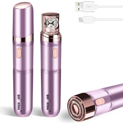 Gurelax 2-in-1 epilator front view showing compact facial removal device for on the go use