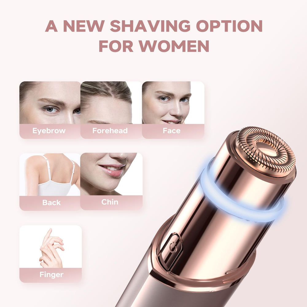 Gurelax LED light assists facial hair removal for accurate targeting of fine hairs.
