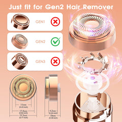 Gurelax replacement head close-up highlighting smooth, no-irritation design