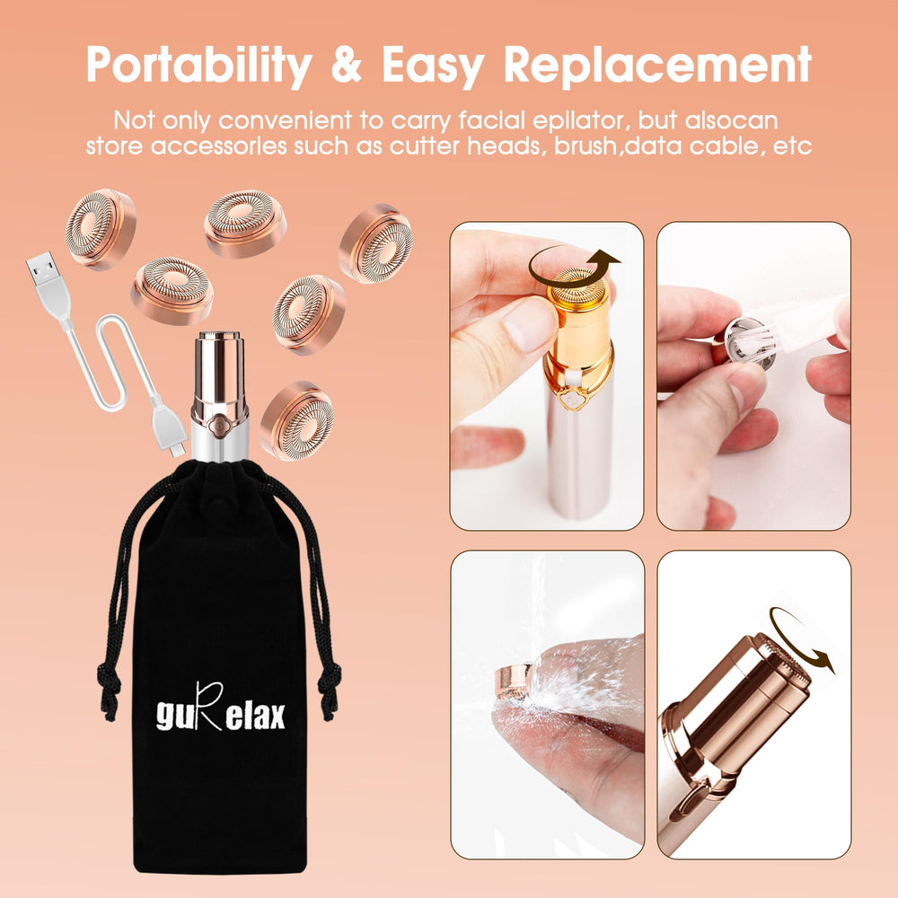Gurelax storage bag with replacement heads for travel