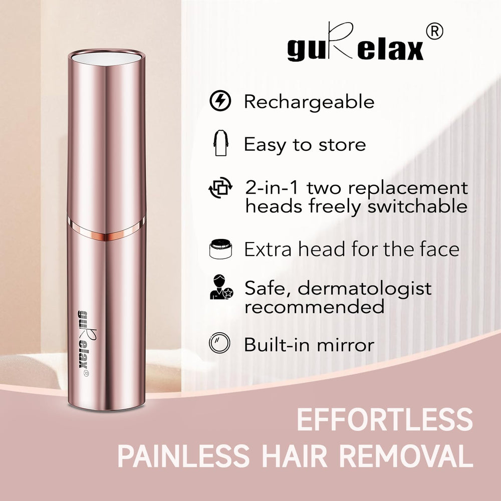 Gurelax USB rechargeable face hair remover designed for convenient charging anywhere.